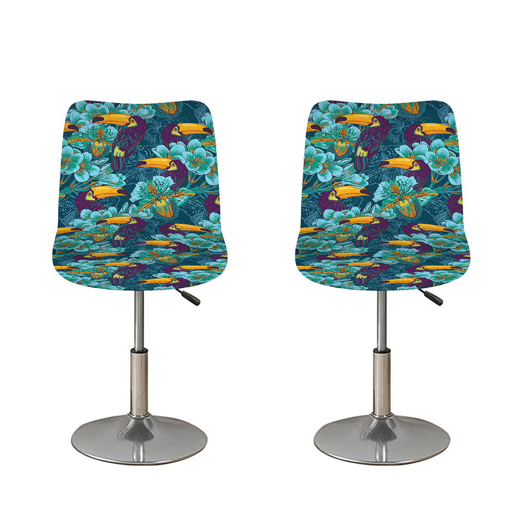 Vintage Toucan Pattern Print Bar Stool Covers