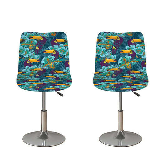 Vintage Toucan Pattern Print Bar Stool Covers