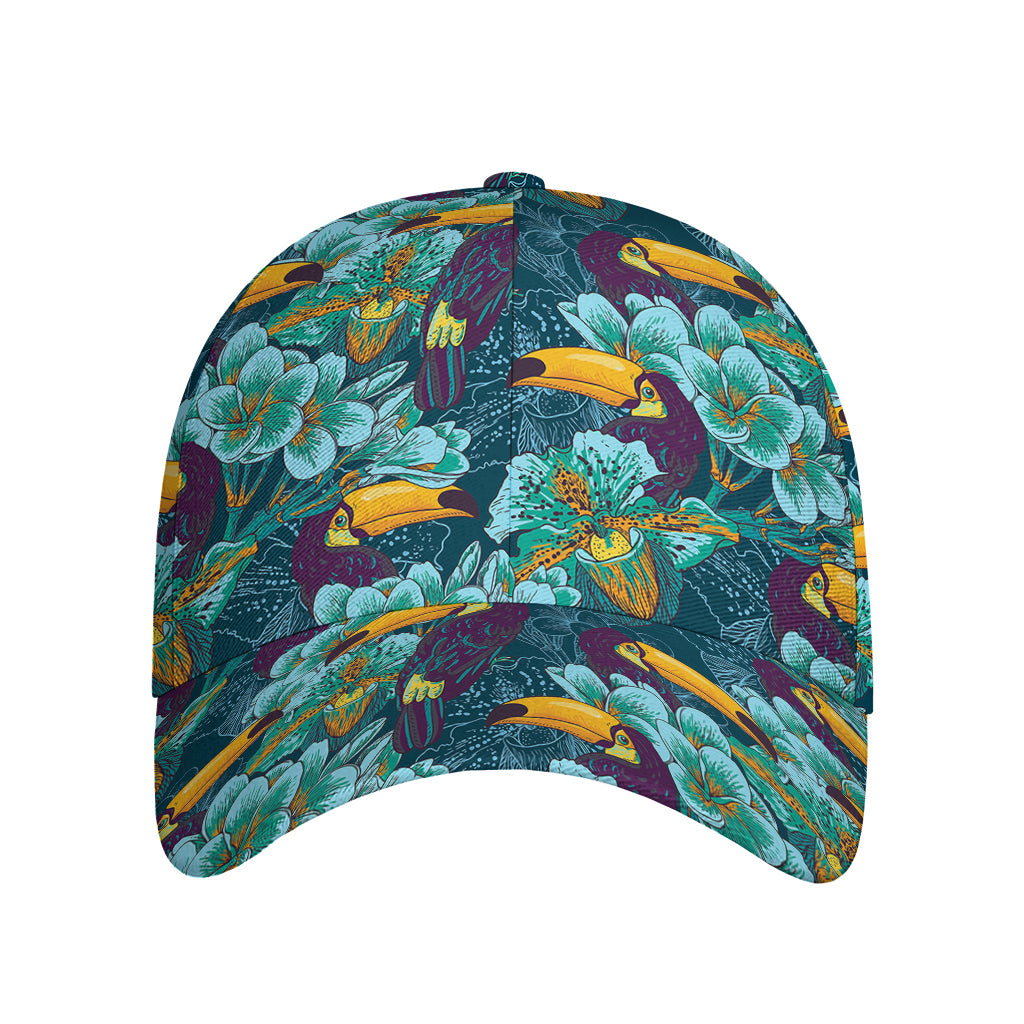 Vintage Toucan Pattern Print Baseball Cap