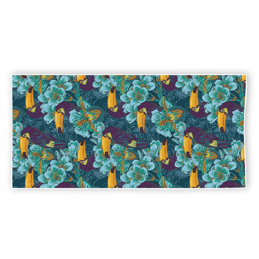 Vintage Toucan Pattern Print Beach Towel