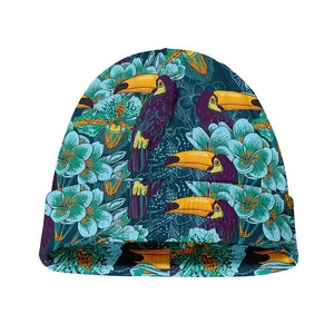 Vintage Toucan Pattern Print Beanie