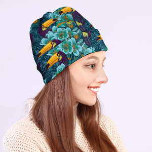 Vintage Toucan Pattern Print Beanie