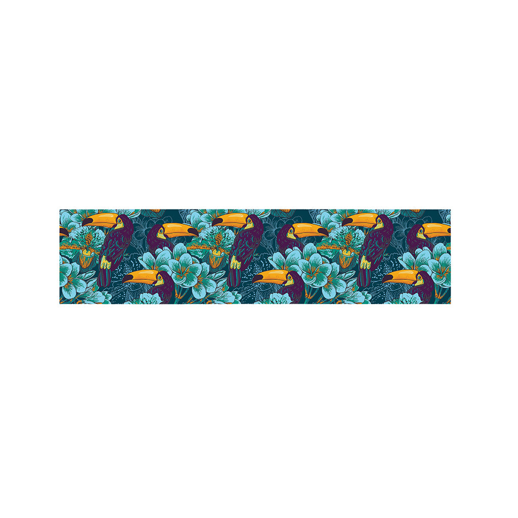 Vintage Toucan Pattern Print Bed Runner