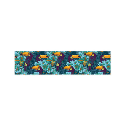 Vintage Toucan Pattern Print Bed Runner