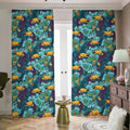 Vintage Toucan Pattern Print Dimout Pencil Pleat Curtains