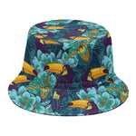 Vintage Toucan Pattern Print Bucket Hat