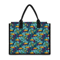 Vintage Toucan Pattern Print Canvas Tote Bag