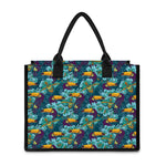 Vintage Toucan Pattern Print Canvas Tote Bag