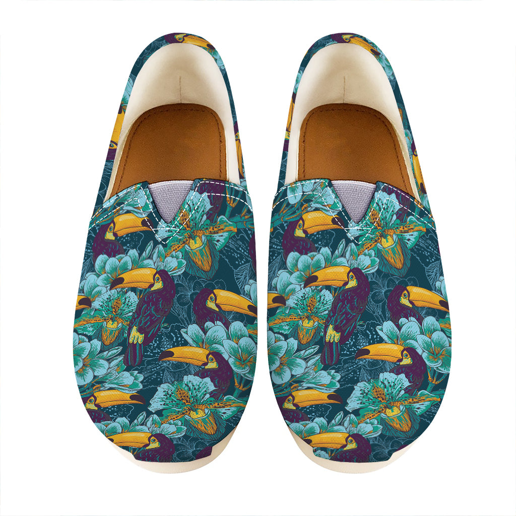 Vintage Toucan Pattern Print Casual Shoes
