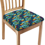 Vintage Toucan Pattern Print Chair Cushion Cover