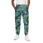 Vintage Toucan Pattern Print Cotton Pants