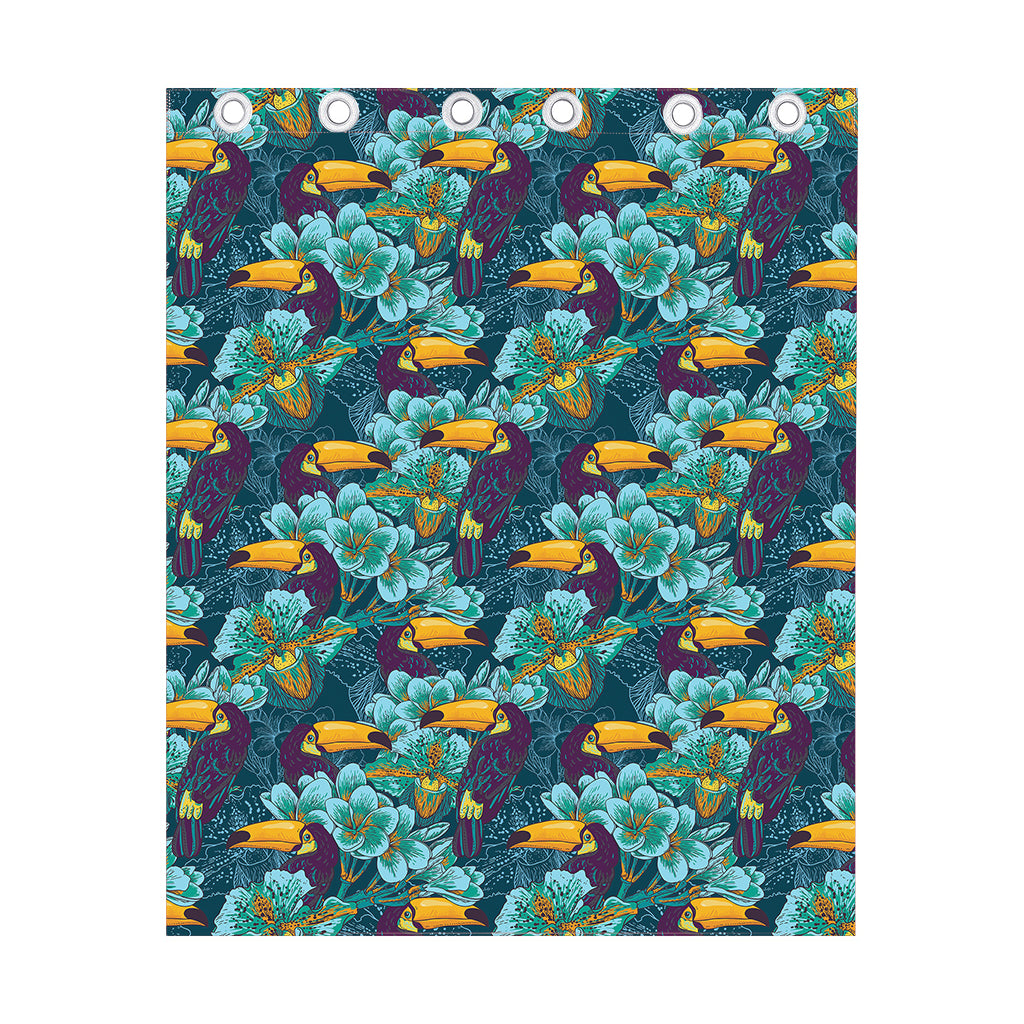 Vintage Toucan Pattern Print Curtain