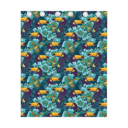 Vintage Toucan Pattern Print Curtain