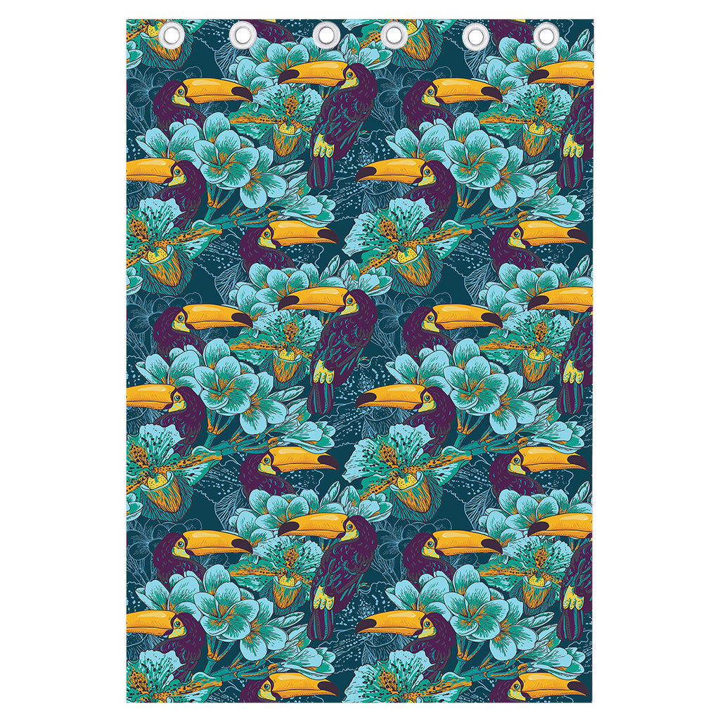 Vintage Toucan Pattern Print Curtain
