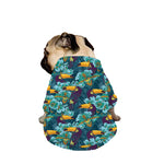 Vintage Toucan Pattern Print Dog Zip Up Jacket
