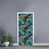 Vintage Toucan Pattern Print Door Sticker