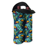 Vintage Toucan Pattern Print Double Neoprene Wine Tote
