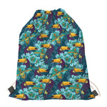 Vintage Toucan Pattern Print Drawstring Bag