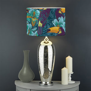 Vintage Toucan Pattern Print Drum Lamp Shade