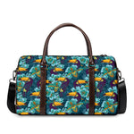 Vintage Toucan Pattern Print Duffle Bag