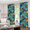 Vintage Toucan Pattern Print Grommet Curtains