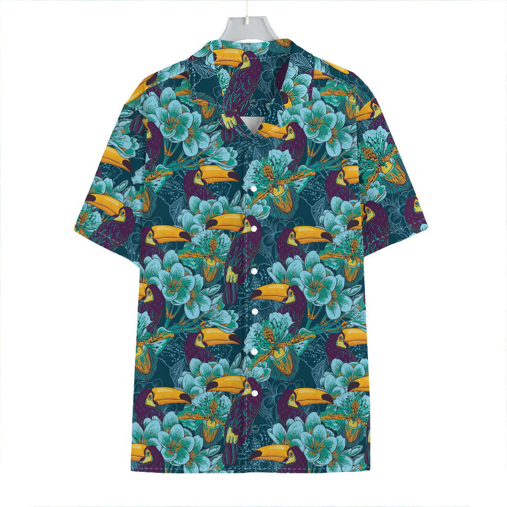 Vintage Toucan Pattern Print Hawaiian Shirt