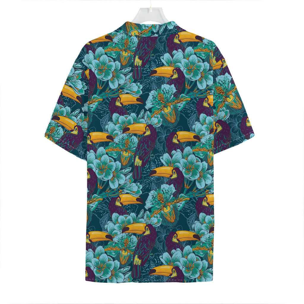 Vintage Toucan Pattern Print Hawaiian Shirt