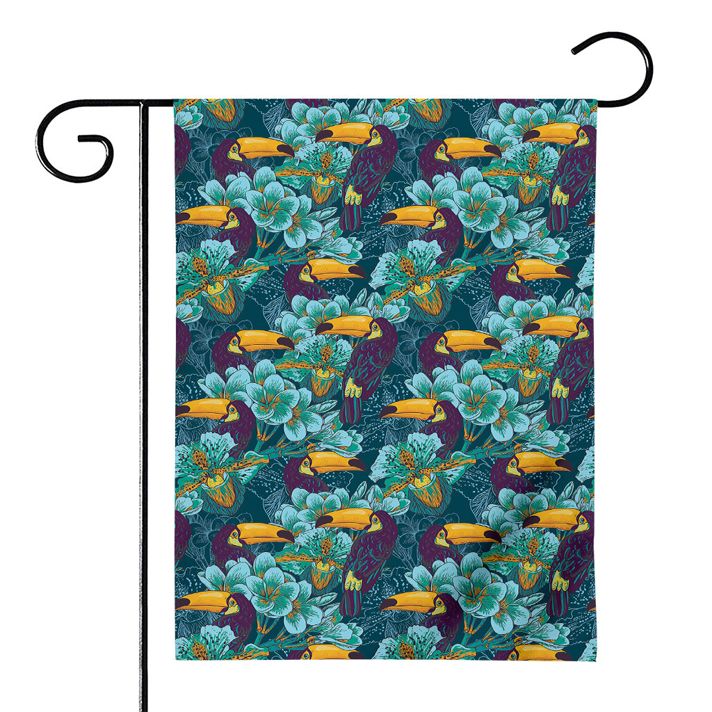 Vintage Toucan Pattern Print House Flag