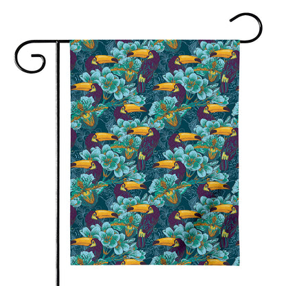 Vintage Toucan Pattern Print House Flag