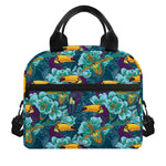Vintage Toucan Pattern Print Insulated Lunch Bag