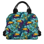 Vintage Toucan Pattern Print Insulated Lunch Bag