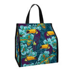 Vintage Toucan Pattern Print Insulated Lunch Tote