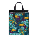 Vintage Toucan Pattern Print Insulated Lunch Tote