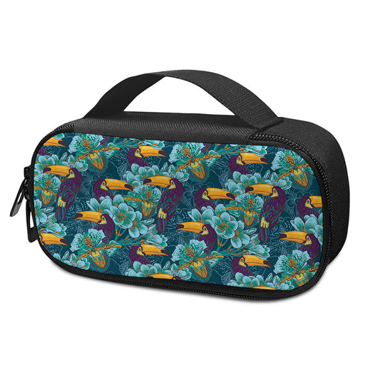 Vintage Toucan Pattern Print Insulin Cooler Travel Case