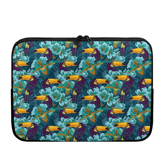 Vintage Toucan Pattern Print Laptop Sleeve