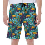 Vintage Toucan Pattern Print Men's Beach Shorts