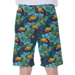 Vintage Toucan Pattern Print Men's Beach Shorts