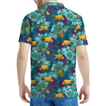 Vintage Toucan Pattern Print Men's Polo Shirt