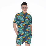 Vintage Toucan Pattern Print Men's Rompers