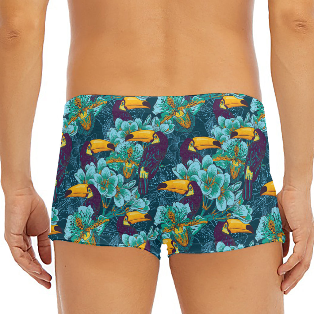 Vintage Toucan Pattern Print Men's Short Boxer Briefs