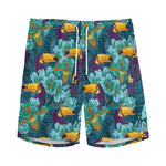 Vintage Toucan Pattern Print Men's Sports Shorts