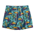 Vintage Toucan Pattern Print Mesh Shorts