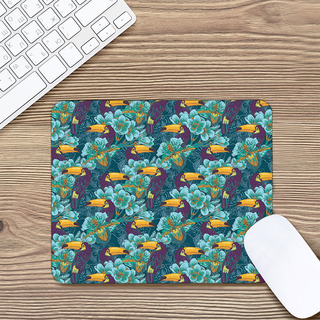 Vintage Toucan Pattern Print Mouse Pad