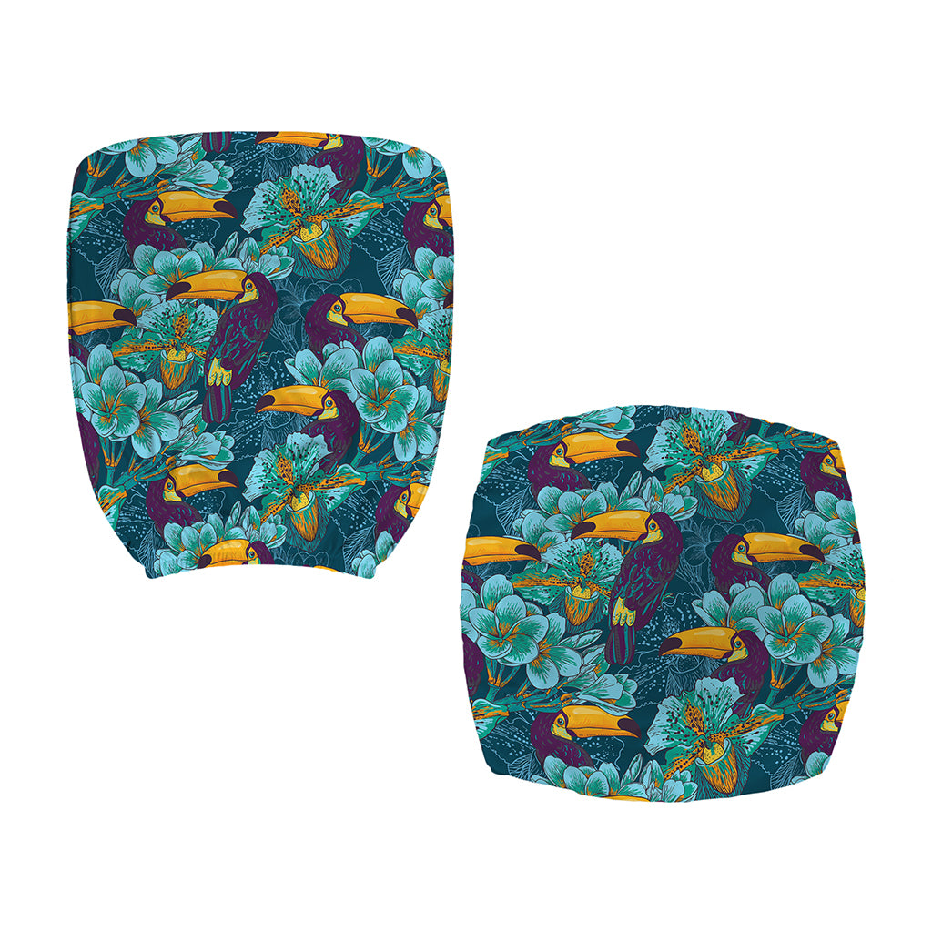 Vintage Toucan Pattern Print Office Chair Cover