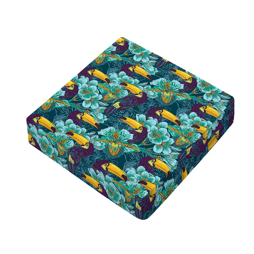 Vintage Toucan Pattern Print Outdoor Seat Cushion Cover