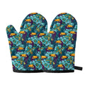 Vintage Toucan Pattern Print Oven Mitts