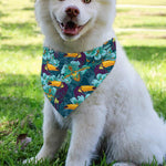Vintage Toucan Pattern Print Over The Collar Dog Bandana