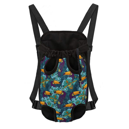 Vintage Toucan Pattern Print Pet Carrier Backpack