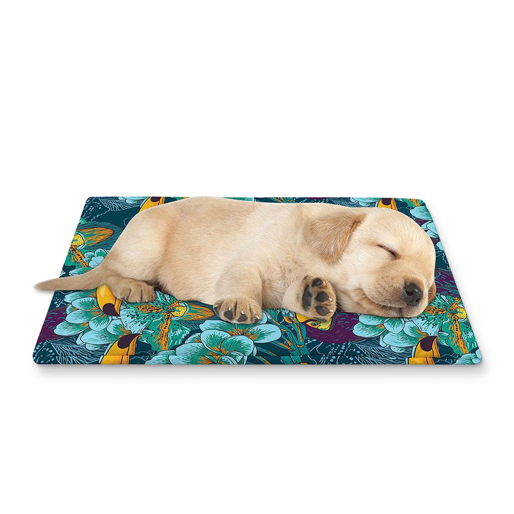 Vintage Toucan Pattern Print Pet Cooling Mat Cover