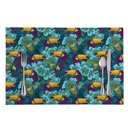 Vintage Toucan Pattern Print Placemat